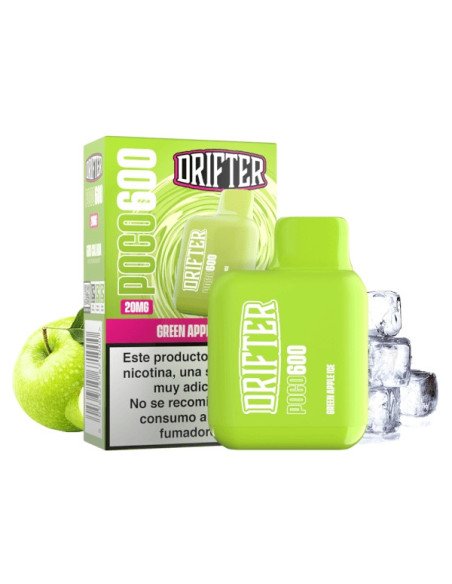 Vaper Desechable Green Apple Ice 600 puff - Drifter Poco