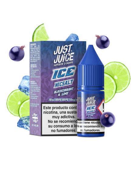 Blackcurrant Lime - Just Juice Ice Nic Salts 10ml