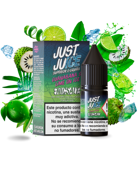 Guanabana & Lime On Ice - Just Juice Nic Salts Exotic Fruits 10ml
