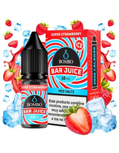 Super Strawberry Ice 10ml - Bombo Bar Juice