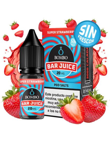Super Strawberry Sin Frescor- Bombo Bar Juice 10ml